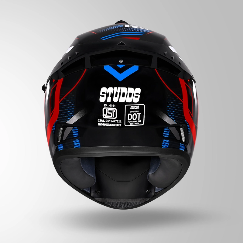 STUDDS Drifter D5 Fiker Matt Black & Orange Helmet Online | STUDDS