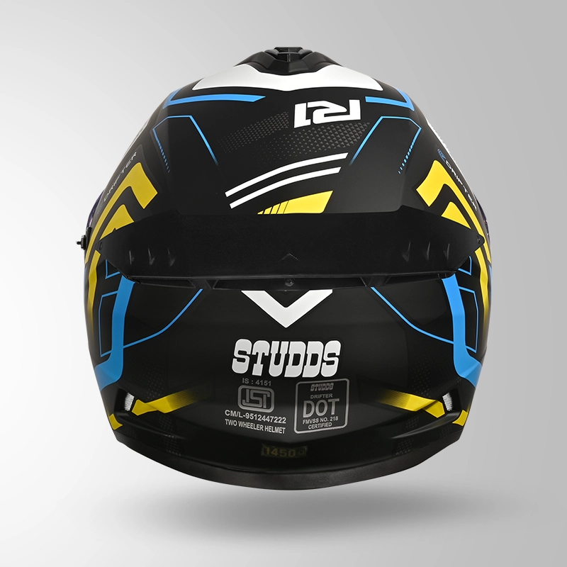 DRIFTER D4 R1 DECOR MATT BLACK YELLOW & WHITE (1)
