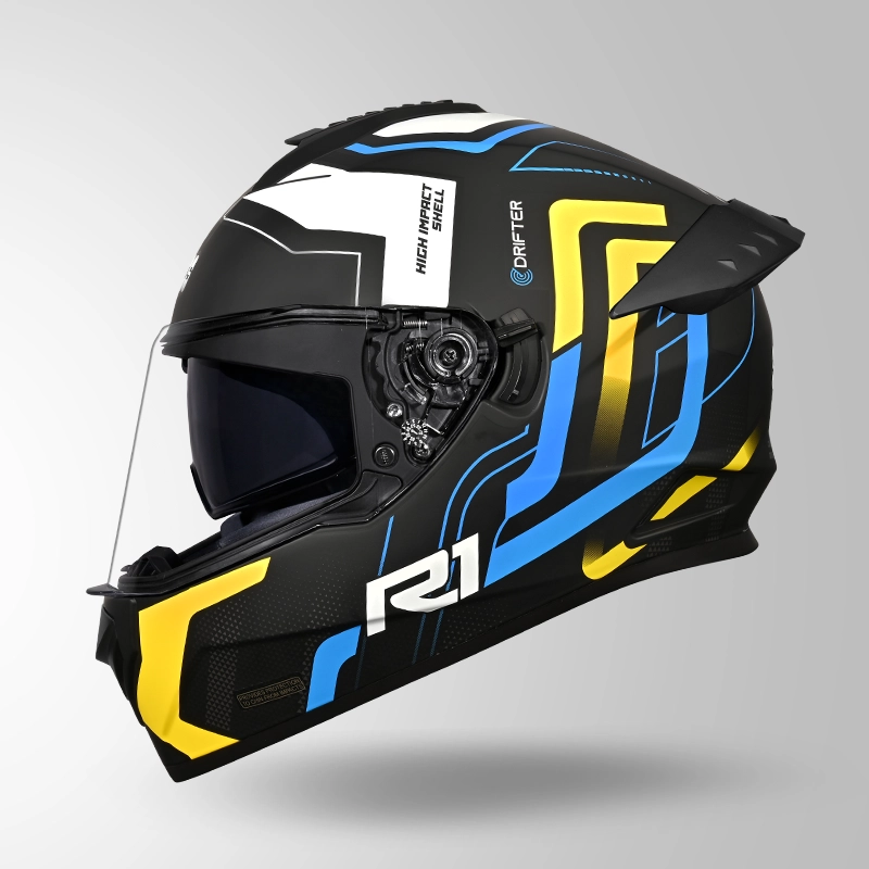 DRIFTER D4 R1 DECOR MATT BLACK YELLOW & WHITE (4)