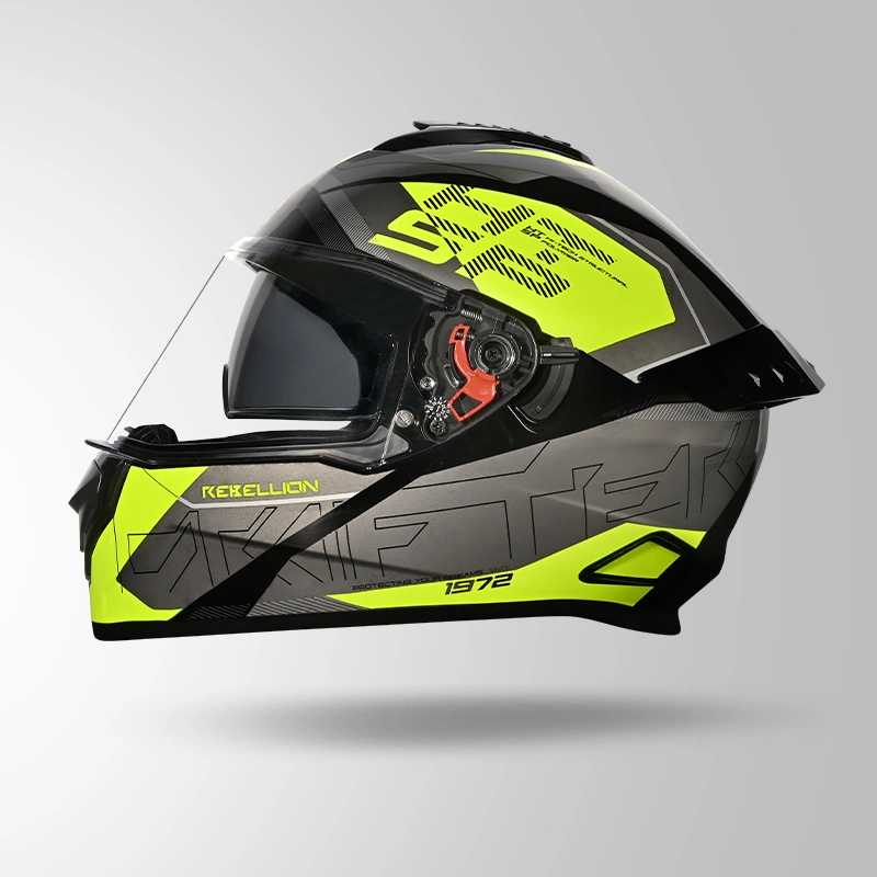 DRIFTER D6 REBELLION DECOR BLACK / FLUORESCENT YELLOW & YELLOW RIGHT VIEW