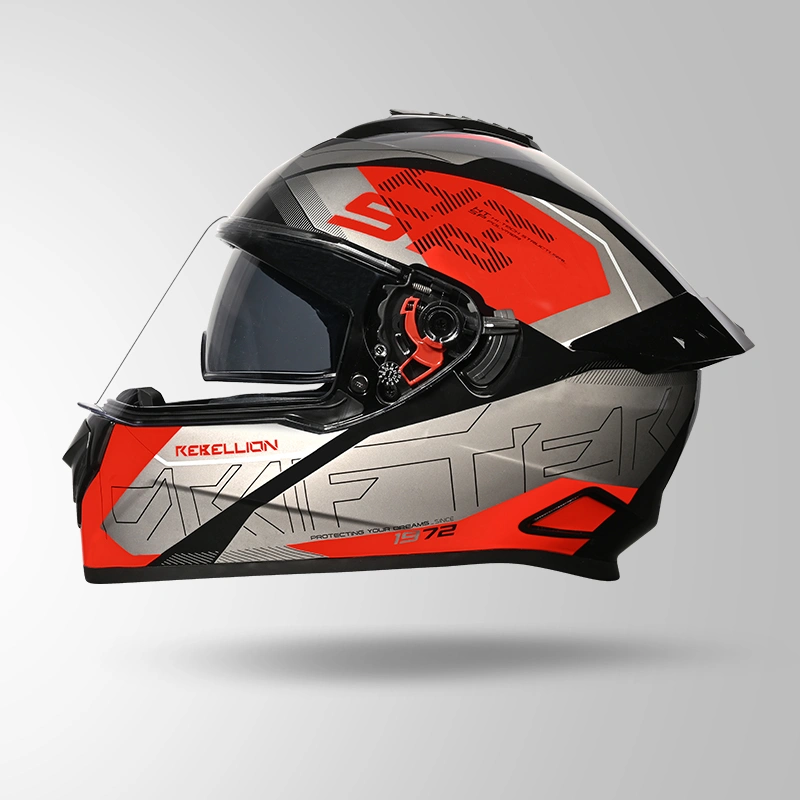 DRIFTER D6 REBELLION DECOR BLACK / GREY & RED RIGHT VIEW