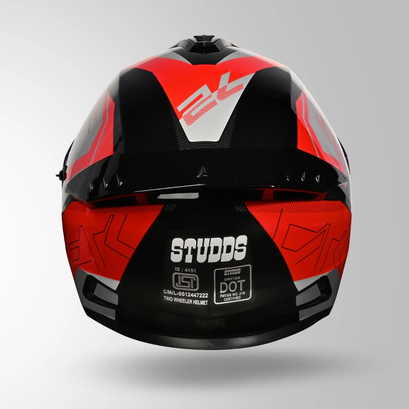 DRIFTER D6 REBELLION DECOR BLACK & RED BACK VIEW