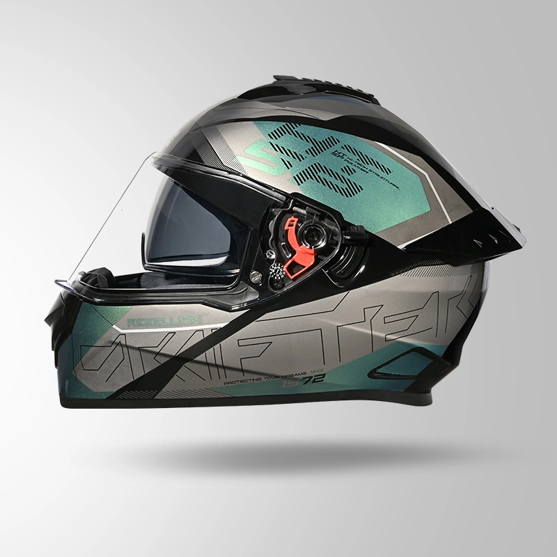 DRIFTER D6 REBELLION CHAMELEON DECOR BLACK & BLUE RIGHT VIEW
