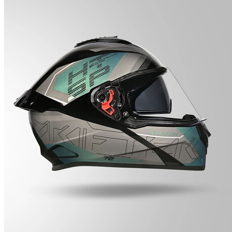 DRIFTER D6 REBELLION CHAMELEON DECOR BLACK & BLUE LEFT VIEW