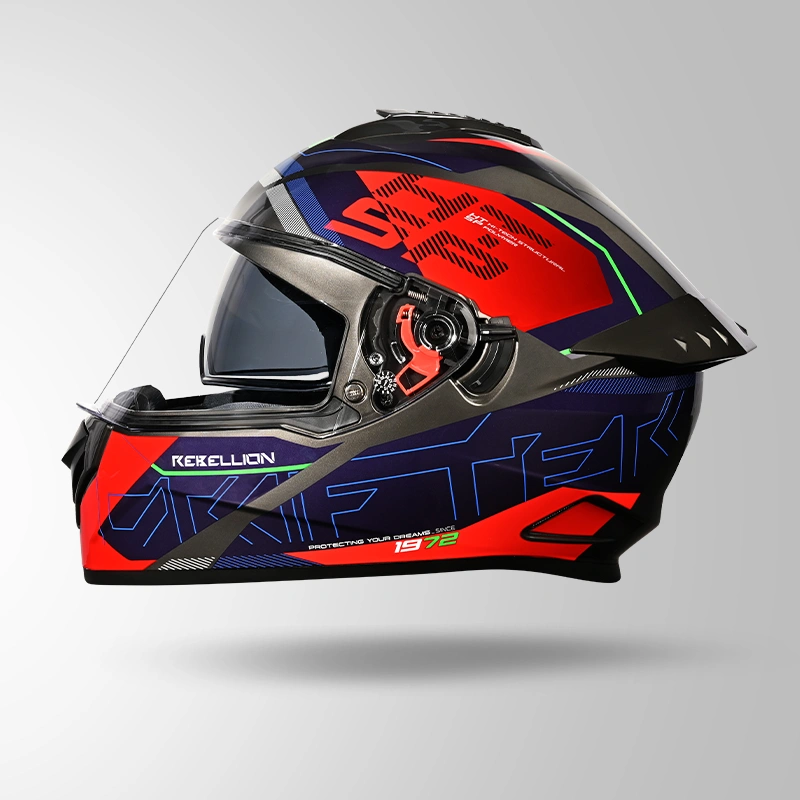 DRIFTER D6 REBELLION DECOR GREY & BLUE RIGHT VIEW