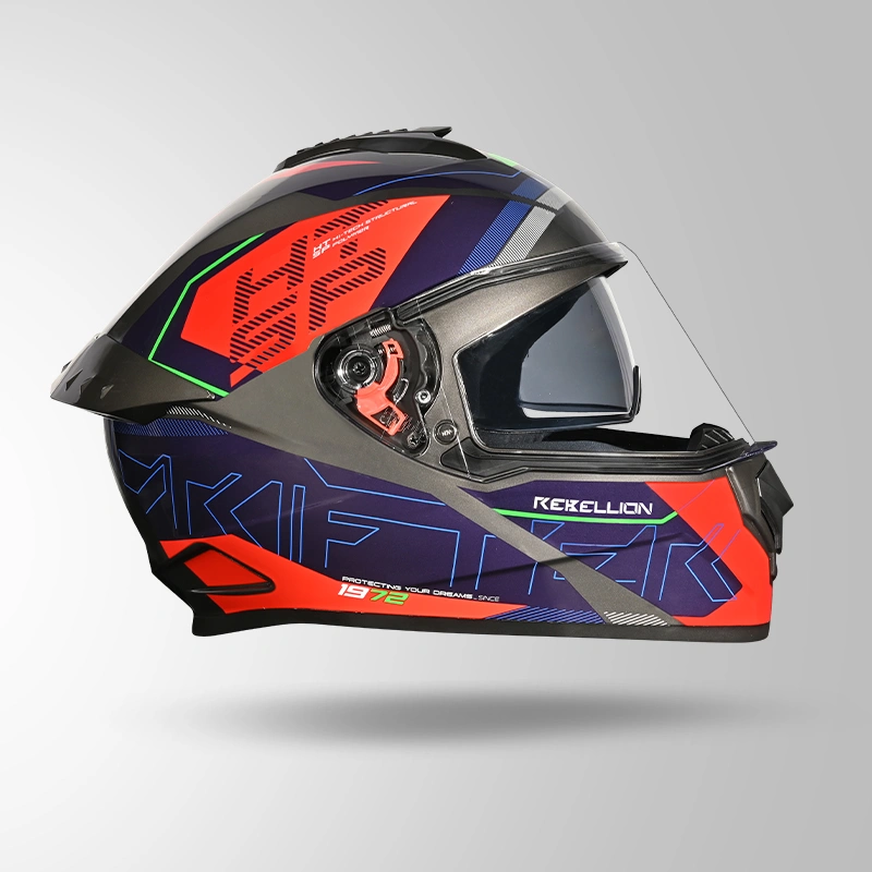 DRIFTER D6 REBELLION DECOR GREY & BLUE LEFT VIEW