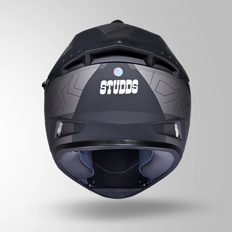 DRIFTER D6 REBELLION DECOR MATT BLACK & GREY BACK VIEW