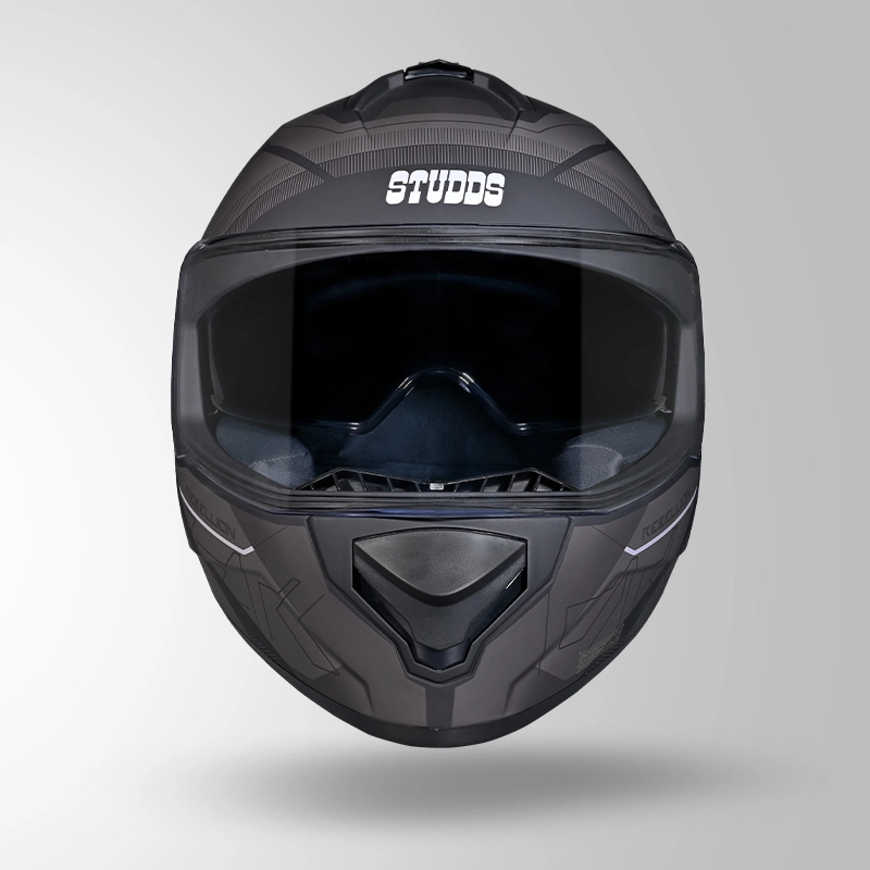 DRIFTER D6 REBELLION DECOR MATT BLACK & GREY FRONT VIEW