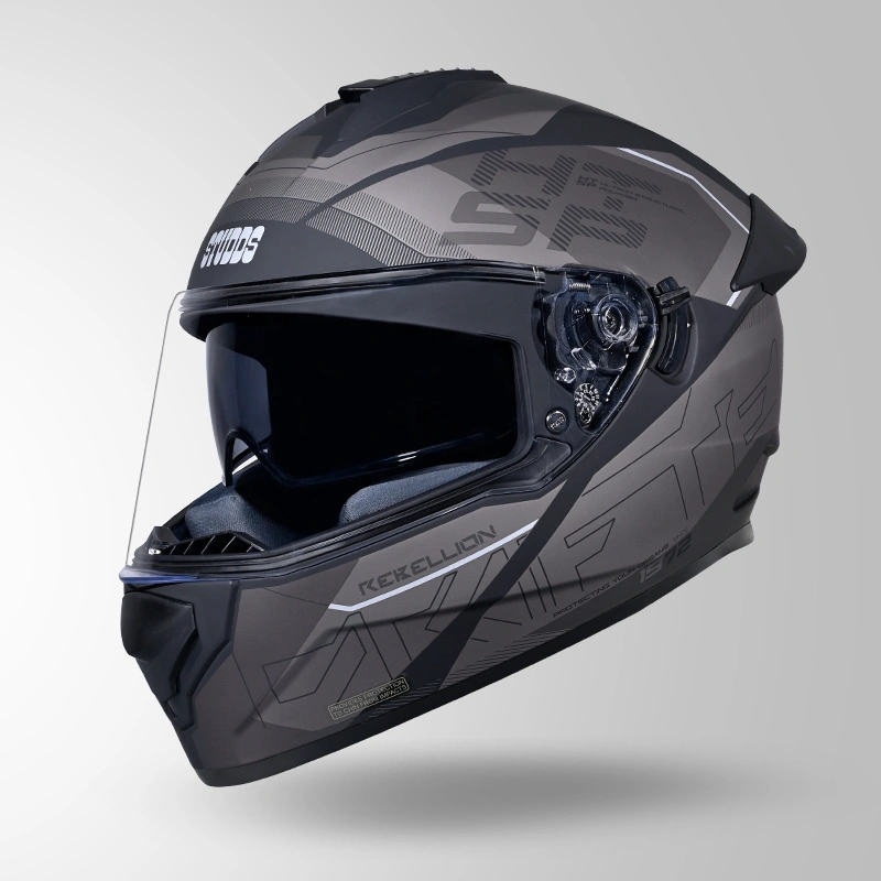 DRIFTER D6 REBELLION DECOR MATT BLACK & GREY ISO VIEW