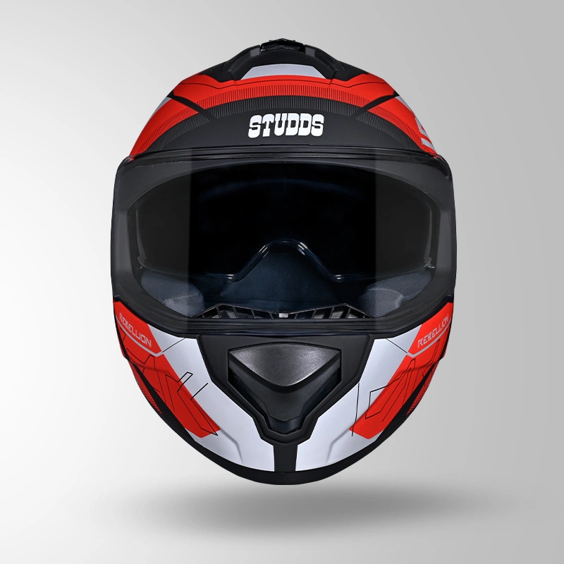 DRIFTER D6 REBELLION DECOR MATT BLACK & RED FRONT VIEW