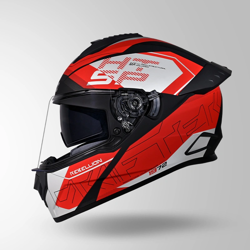 DRIFTER D6 REBELLION DECOR MATT BLACK & RED RIGHT VIEW