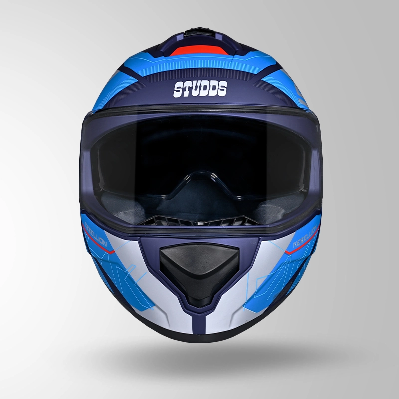 DRIFTER D6 REBELLION DECOR MATT BLUE & BLUE FRONT VIEW