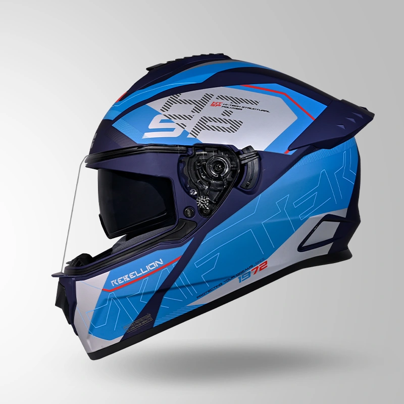 DRIFTER D6 REBELLION DECOR MATT BLUE & BLUE RIGHT VIEW