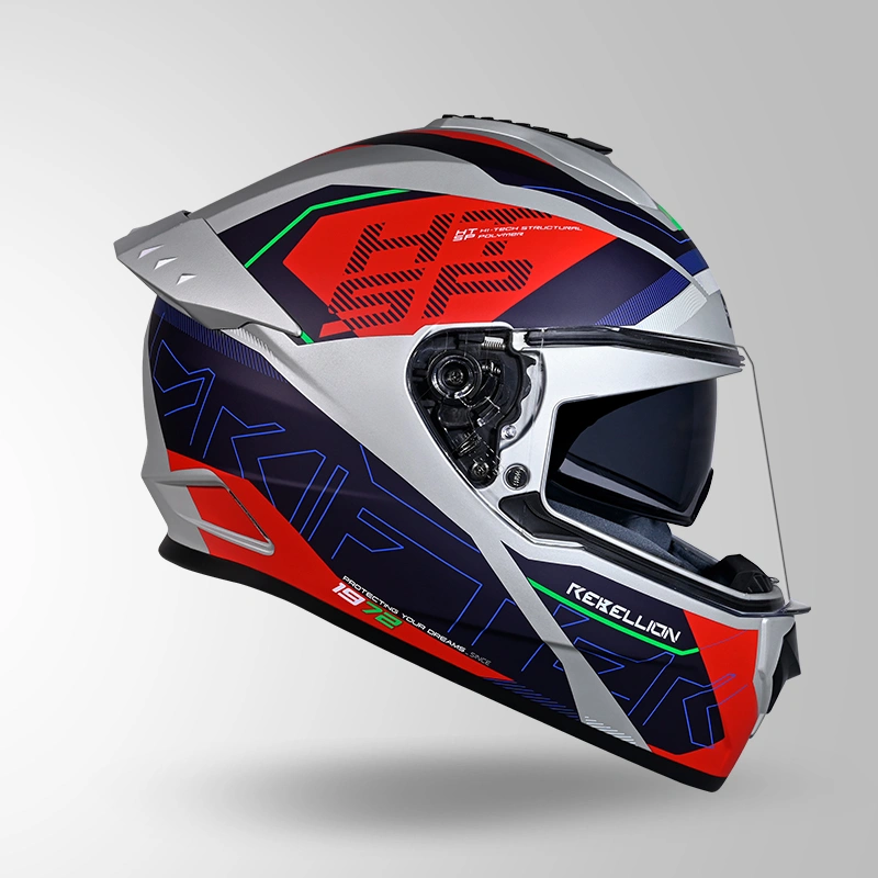DRIFTER D6 REBELLION DECOR MATT SILVER & BLUE LEFT VIEW