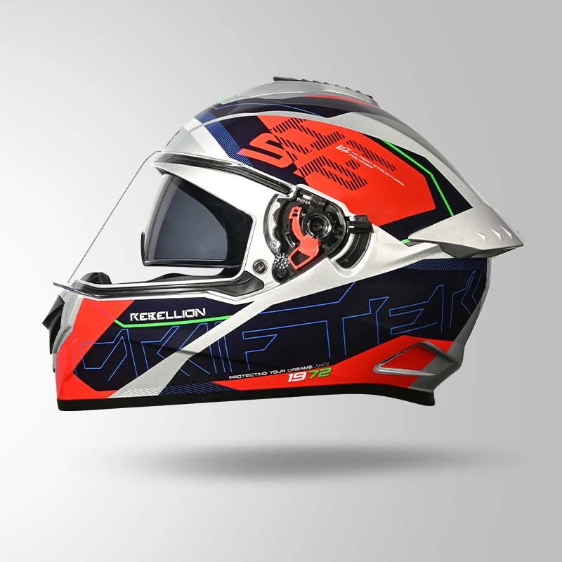 DRIFTER D6 REBELLION DECOR SILVER & BLUE RIGHT VIEW