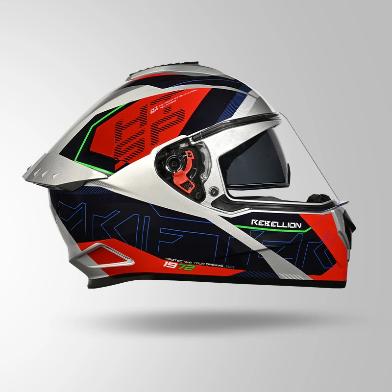DRIFTER D6 REBELLION DECOR SILVER & BLUE LEFT VIEW