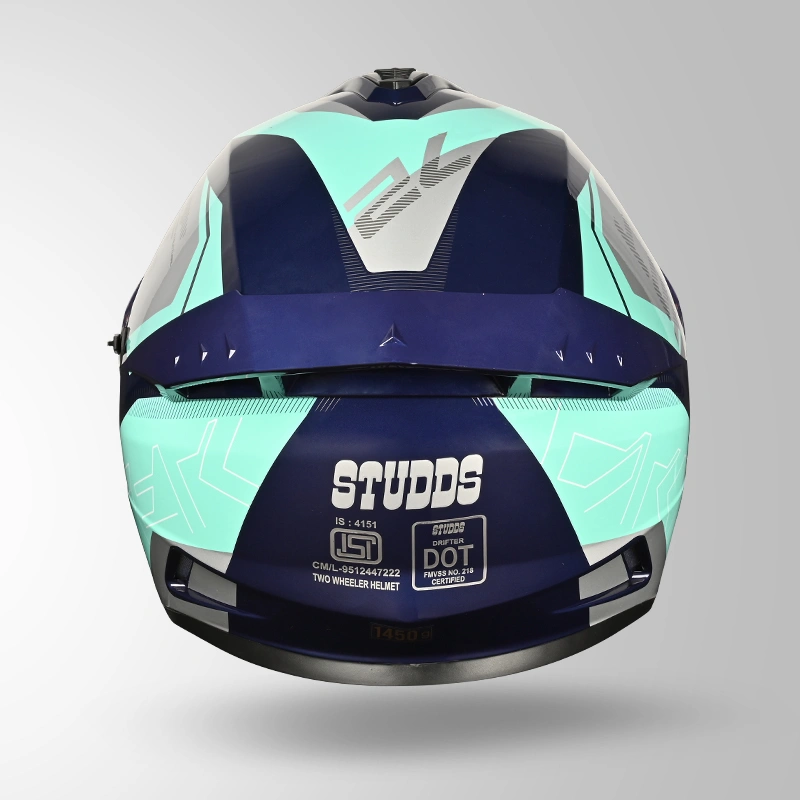 DRIFTER D6 REBELLION DECOR TURQUOISE BLUE & BLUE BACK VIEW