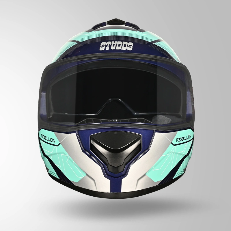 DRIFTER D6 REBELLION DECOR TURQUOISE BLUE & BLUE FRONT VIEW