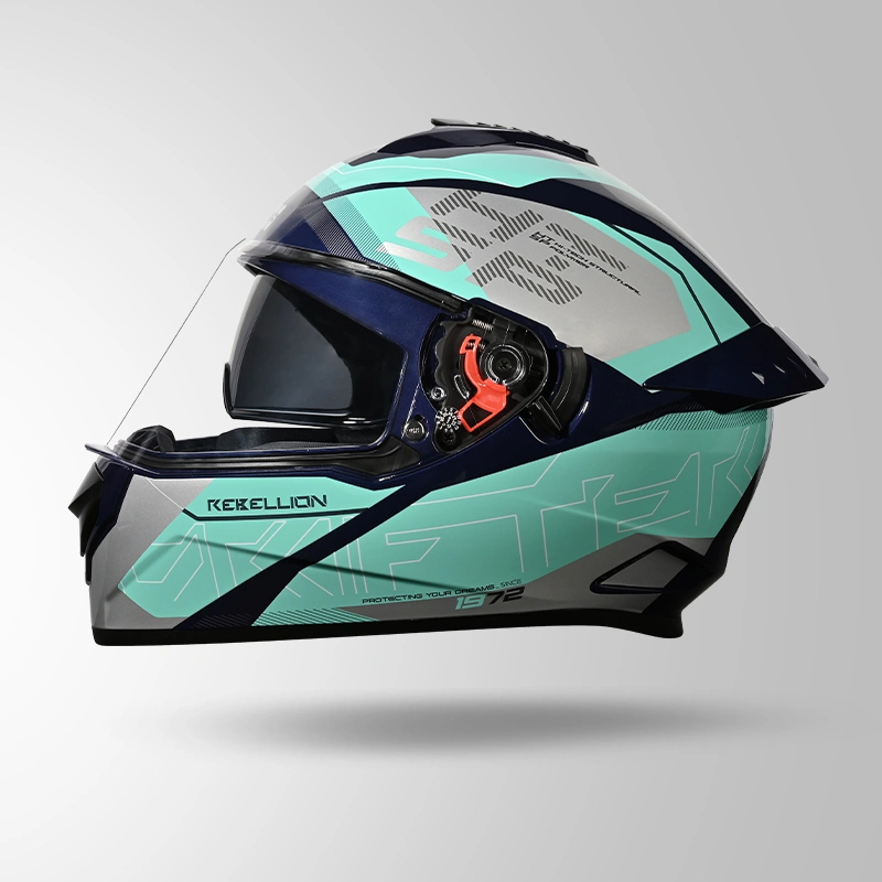 DRIFTER D6 REBELLION DECOR TURQUOISE BLUE & BLUE RIGHT VIEW