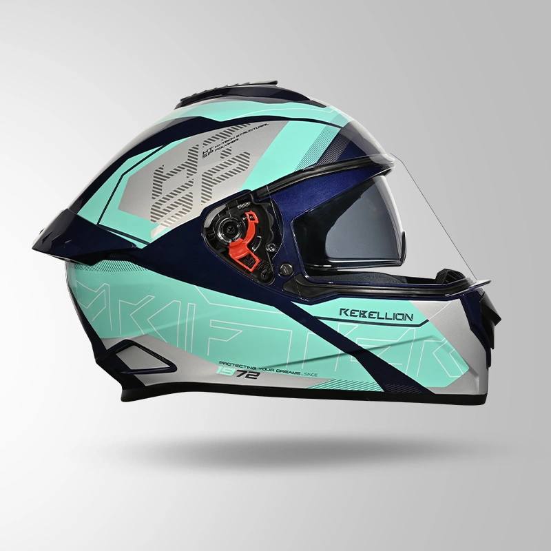 DRIFTER D6 REBELLION DECOR TURQUOISE BLUE & BLUE LEFT VIEW