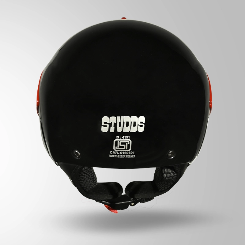 MARSHALL KIDS BLACK WITH RED SUN PEAK BACK VIEW