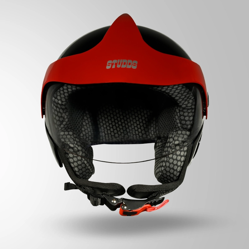 MARSHALL KIDS BLACK WITH RED SUN PEAK FRONT VIEW