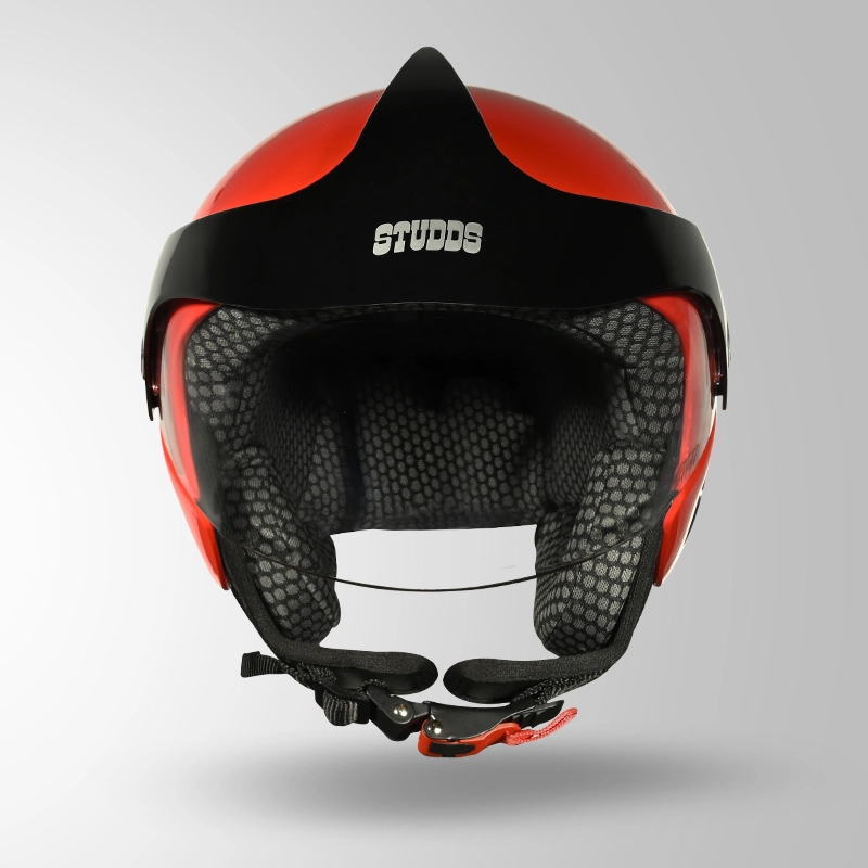 MARSHALL KIDS SPORTS RED WITH BLACK SUN PEAK FRONT VIEW