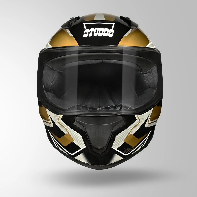 THUNDER D9 FLASH DECOR BLACK & GOLDEN FRONT VIEW