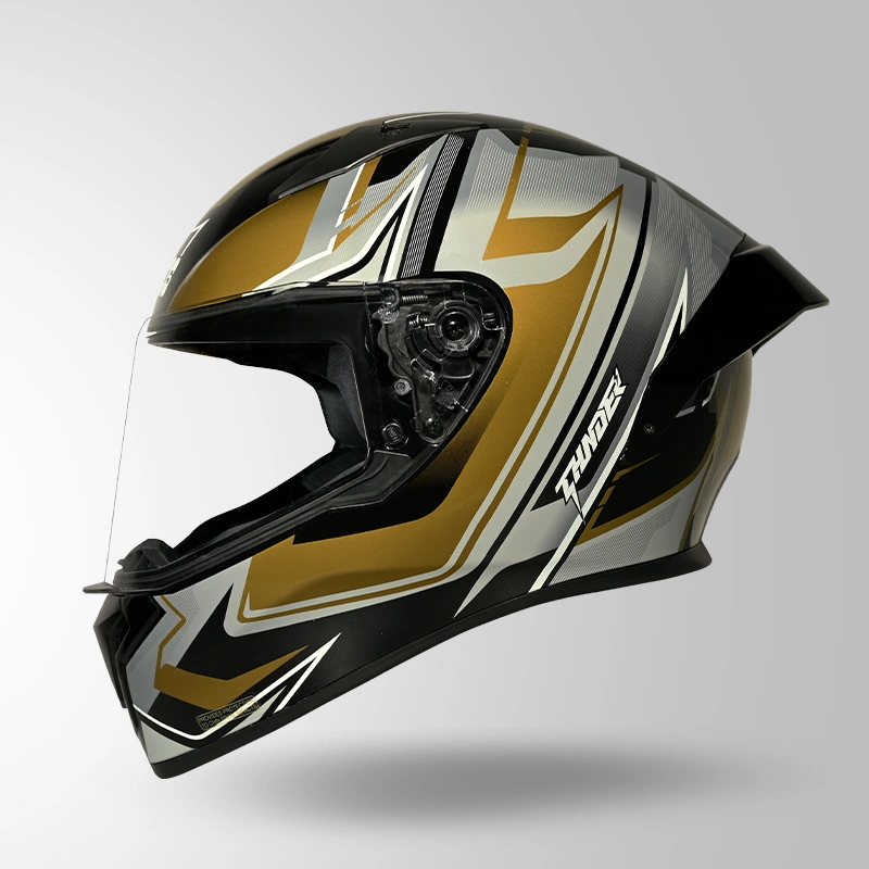 THUNDER D9 FLASH DECOR BLACK & GOLDEN LEFT VIEW