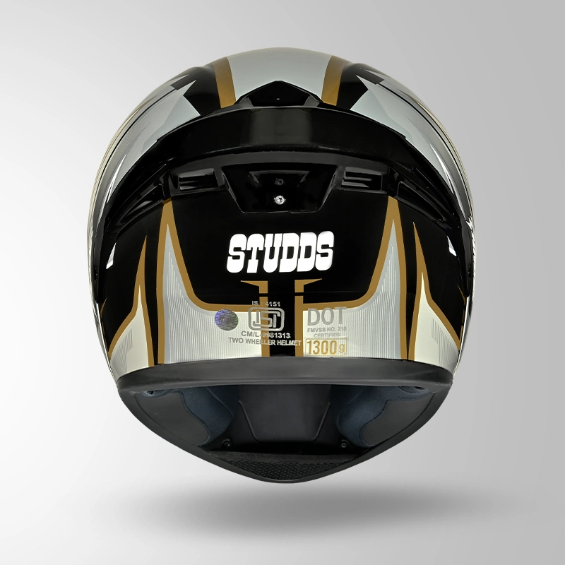 THUNDER D9 FLASH DECOR BLACK & GOLDEN BACK VIEW