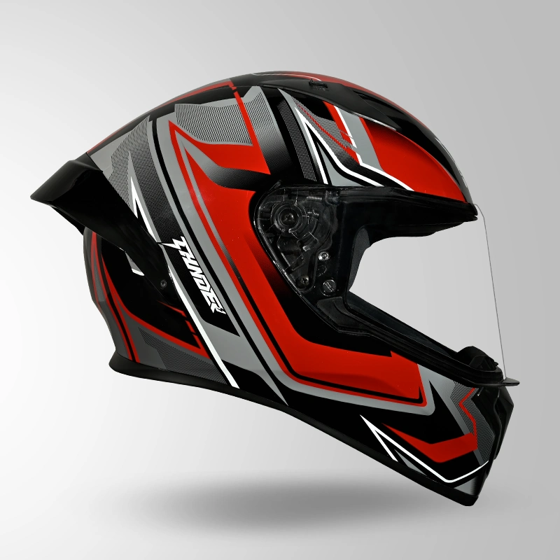 THUNDER D9 FLASH DECOR BLACK & RED LEFT VIEW