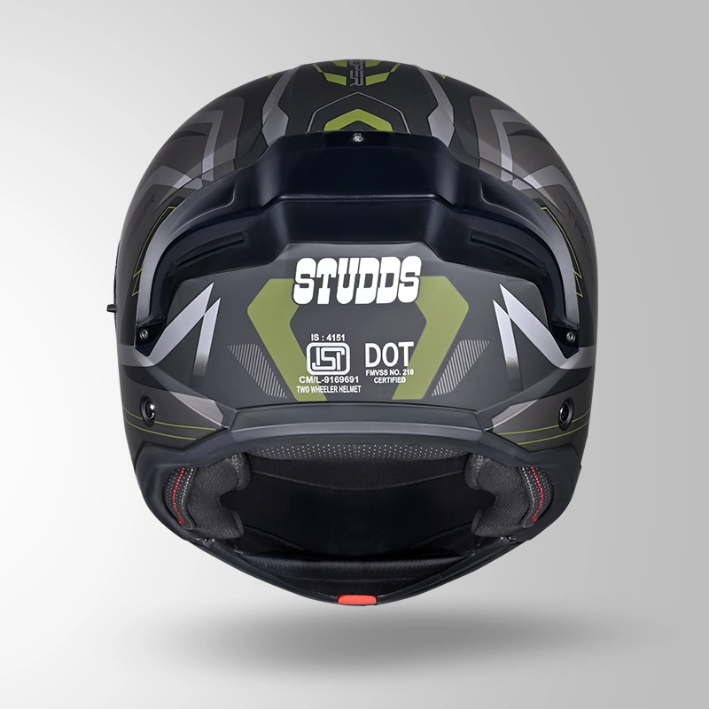 TROOPER D3 VENTURA DECOR MATT BLACK & GREEN BACK VIEW