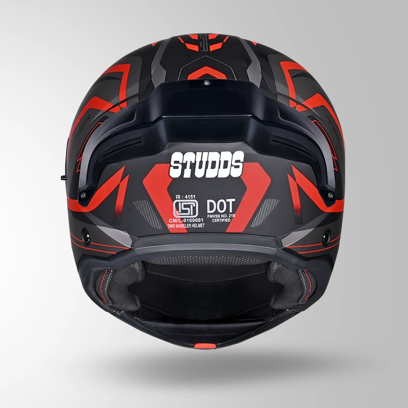 TROOPER D3 VENTURA DECOR MATT BLACK & RED BACK VIEW