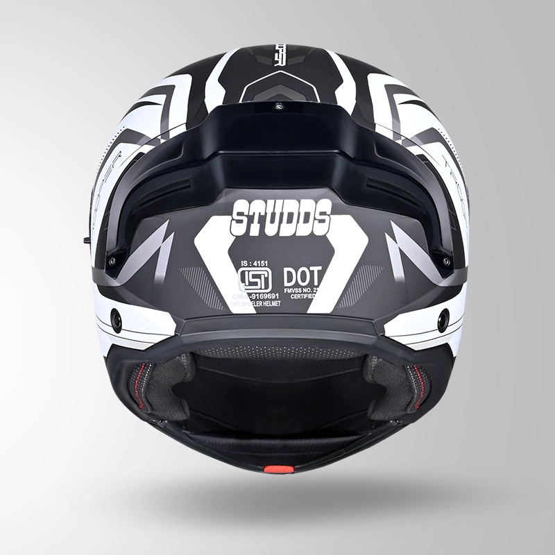 TROOPER D3 VENTURA DECOR MATT BLACK & WHITE BACK VIEW