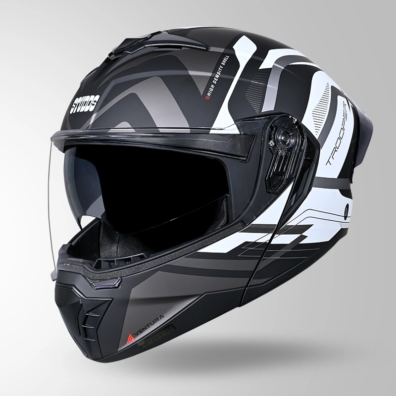 TROOPER D3 VENTURA DECOR MATT BLACK & WHITE ISO VIEW