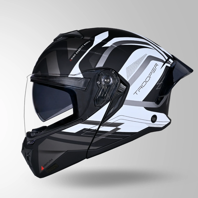 TROOPER D3 VENTURA DECOR MATT BLACK & WHITE LEFT VIEW
