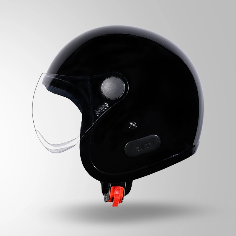 JET BLACK WITH SHORT VISOR RIGHT VIEW