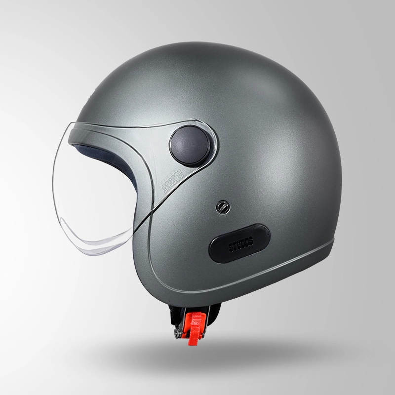 JET MATT GUN GREY WITH SHORT VISOR RIGHT VIEW