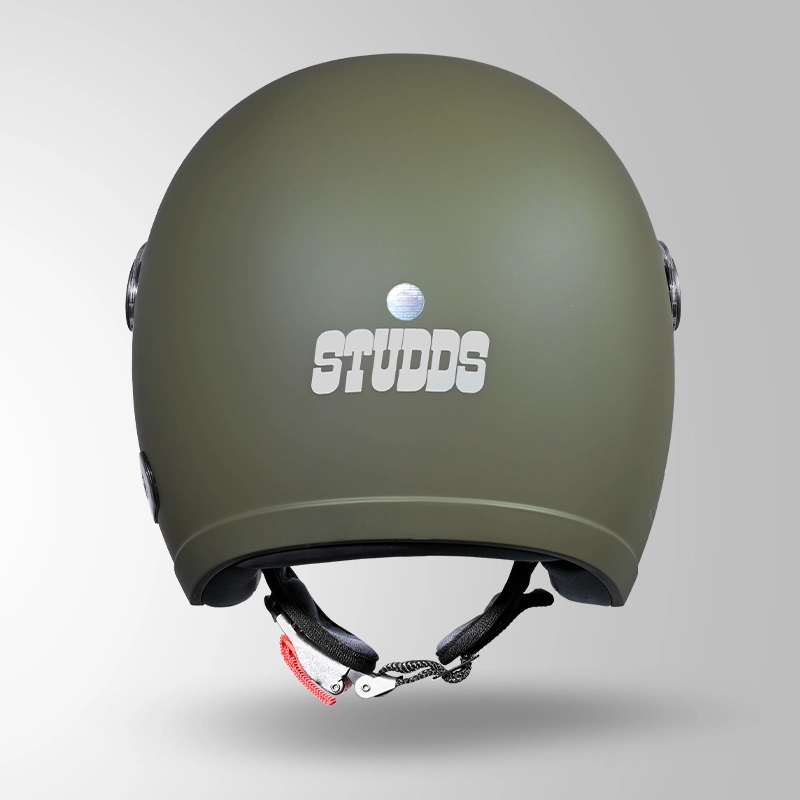 JET MILITARY GREEN WITH SHORT VISOR BACK VIEW