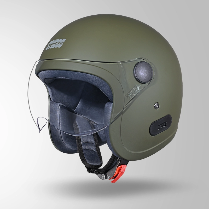 JET MILITARY GREEN WITH SHORT VISOR ISO VIEW