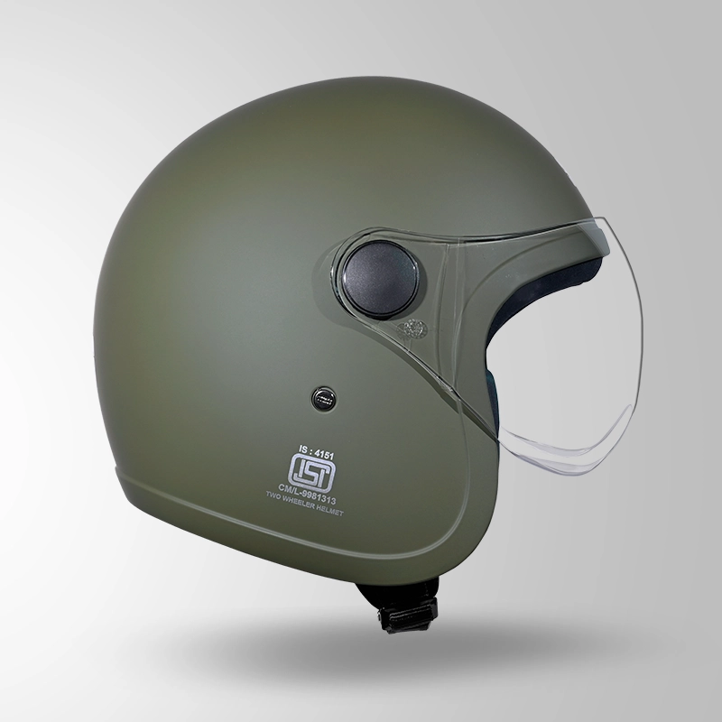 JET MILITARY GREEN WITH SHORT VISOR LEFT VIEW