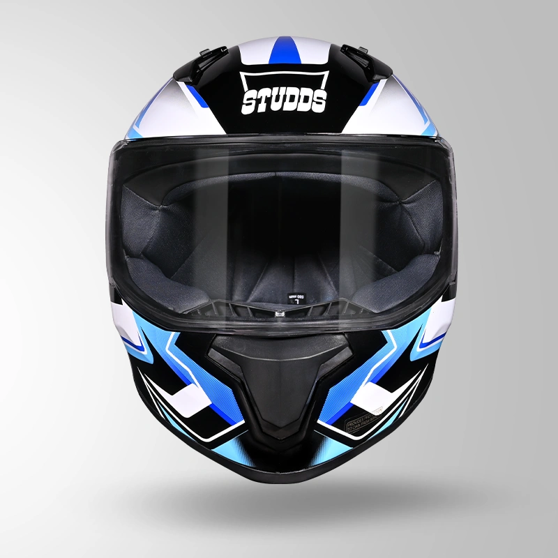 THUNDER D9 FLASH DECOR BLACK & BLUE FORNT VIEW