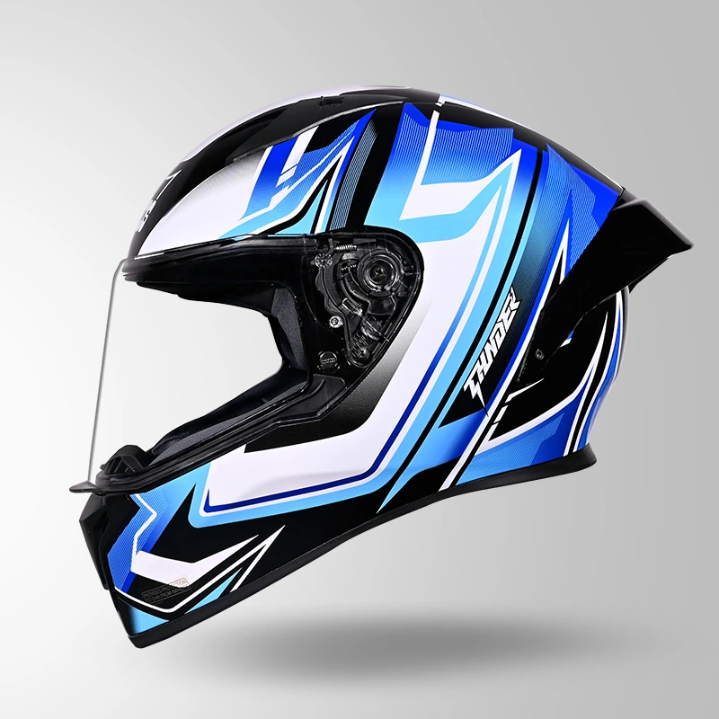 THUNDER D9 FLASH DECOR BLACK & BLUE RIGHT VIEW