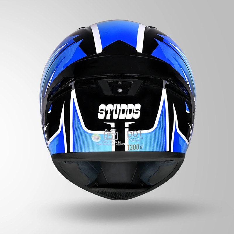 THUNDER D9 FLASH DECOR BLACK & BLUE BACK VIEW