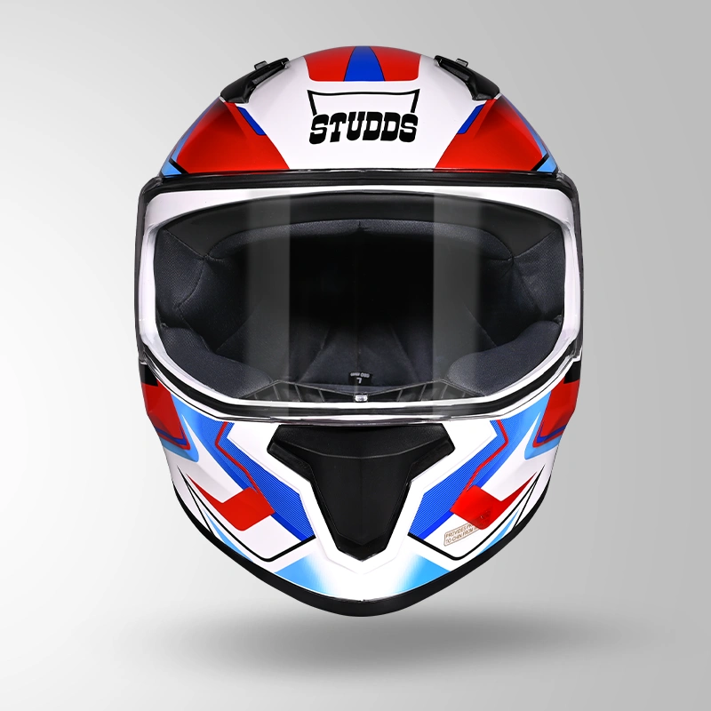 THUNDER D9 FLASH DECOR WHITE & BLUE FRONT VIEW