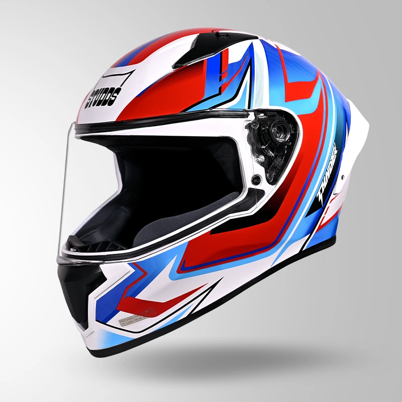 THUNDER D9 FLASH DECOR WHITE & BLUE ISO VIEW