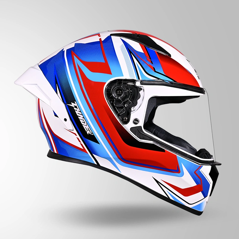 THUNDER D9 FLASH DECOR WHITE & BLUE RIGHT VIEW
