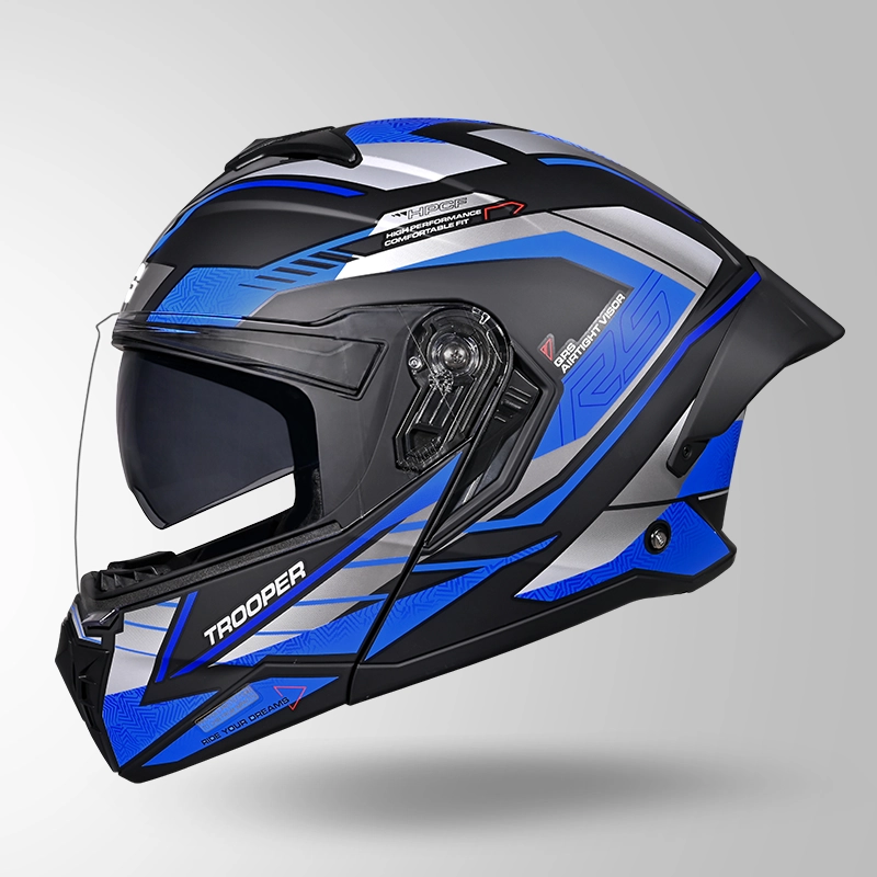 TROOPER D4 MATT BLACK GREY & BLUE (5)