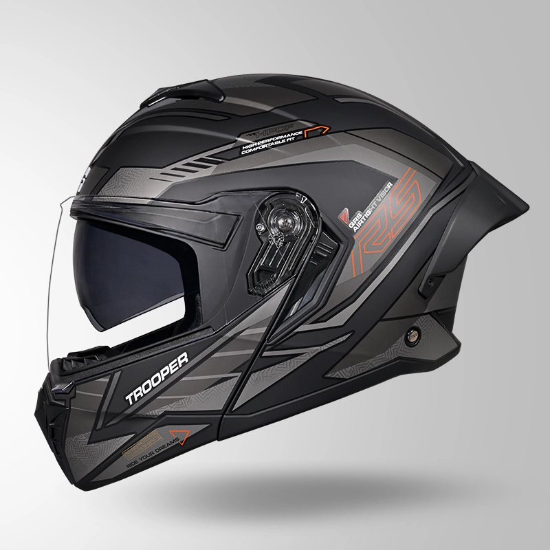 TROOPER D4 MATT BLACK ORANGE & GREY (5)