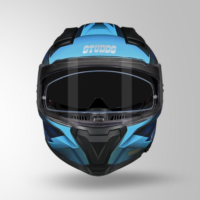 MATT BLACK CHAMELEON BLUE N1 FRONT